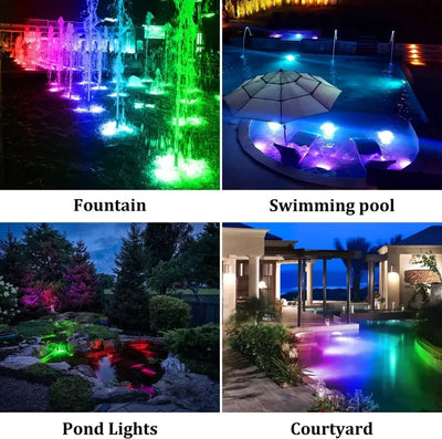 Spot Solaire Bassin Submersible RGB Étanche IP68