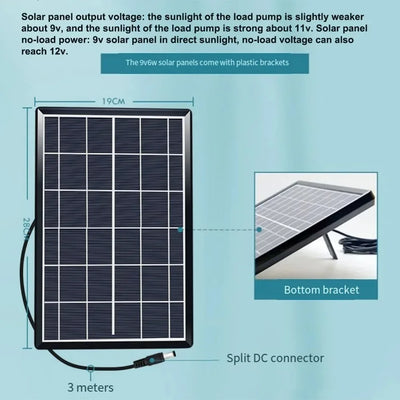 Fontaine Solaire 10 W pour Filtration de Bassin Extérieur