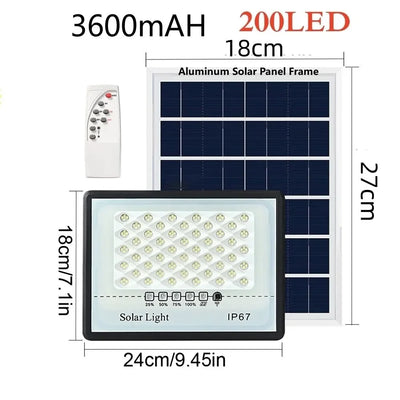 Projecteur Solaire Extérieur Puissant 400W