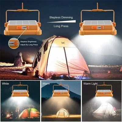Lampe de Camping Solaire 528 LED Rechargeable 10000 mAh