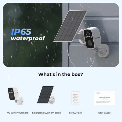 Caméra de Surveillance Solaire 4G Détecteur
