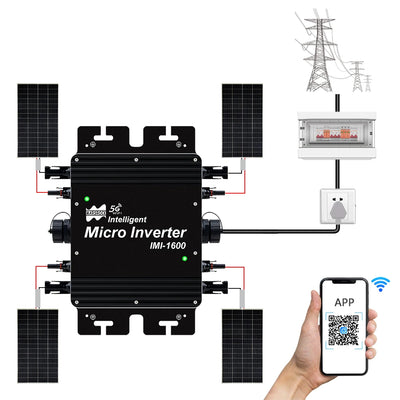 Micro-Onduleur Solaire 1600W WiFi Réseau