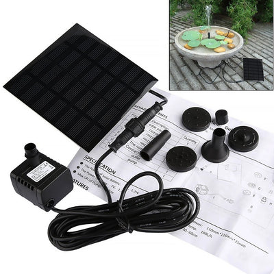 Fontaine Solaire de Bassin avec 6 Buses pour Jardin Extérieur
