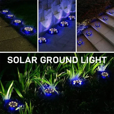Spot Solaire Encastrable 12 LED Étanche IP65 Jardin Allée
