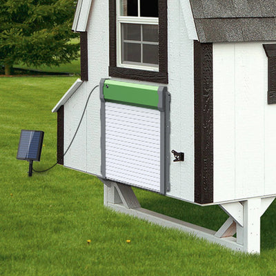 Porte Automatique de Poulailler Solaire Rideau Aluminium Recharge USB