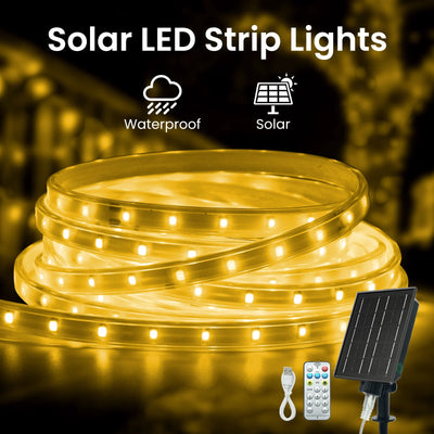 Ruban LED Solaire SMD2835 Étanche 3 à 30 Mètres RVB Blanc