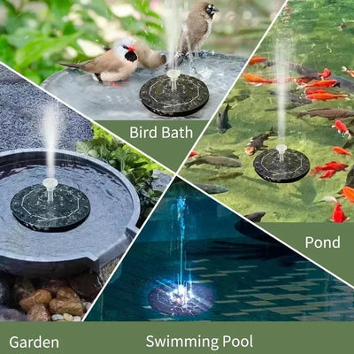 Fontaine Solaire Rotative LED 3,5 W à 6 Buses pour Bassin