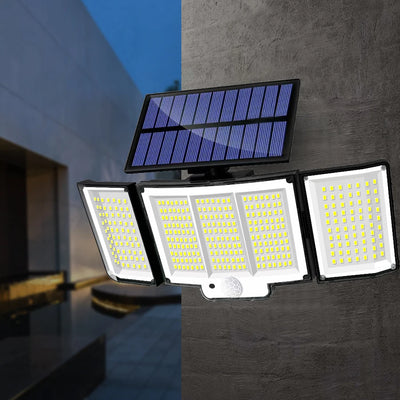 Lampe Solaire 3 Têtes 348 LED Détecteur Mouvement Télécommande
