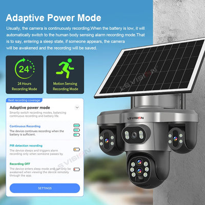 Caméra Solaire 4G WiFi Zoom 10X Extérieure PTZ - vue 6