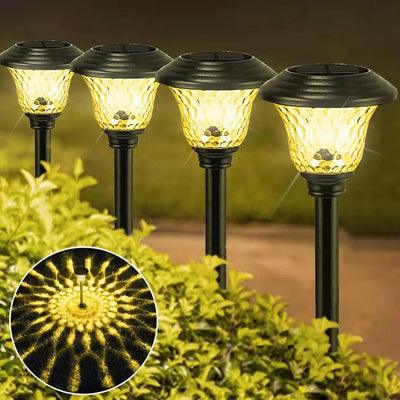 Piquet Solaire Chemin Jardin Acier Poli IP67 RVB