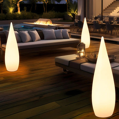 Lampe solaire goutte d'eau blanc neutre décorative