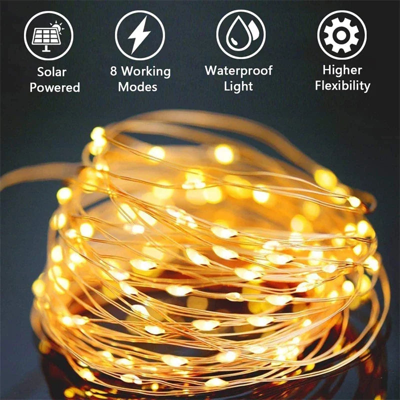 Guirlande Solaire Extérieur Puissante 7 à 32 m 300 LED