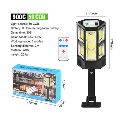 Réverbère Solaire Extérieur Étanche IP65 Cour et Ferme