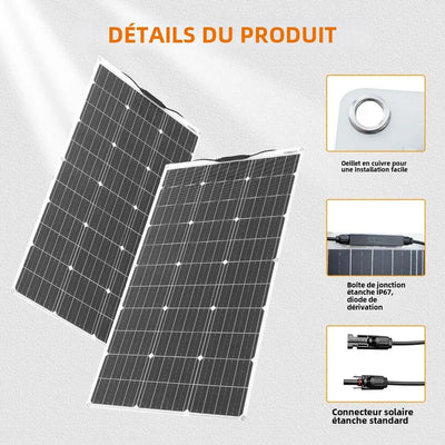 Panneau Solaire Flexible 100W à 600W Camping