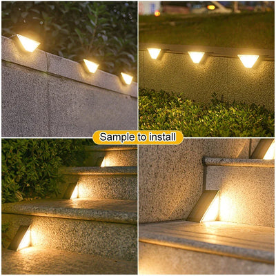 Lampe Solaire d'Escalier 16+6 LED, Étanche IP65