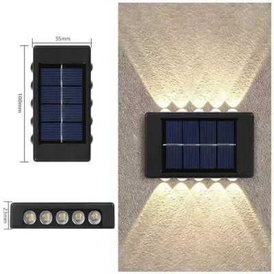 Applique Solaire Murale Extérieure Haut Bas Étanche