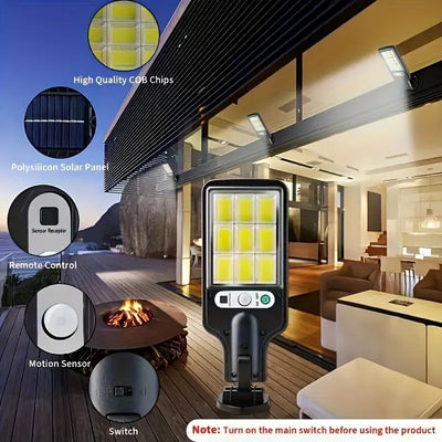 Lampe Solaire COB Capteur Mouvement Couloir Jardin
