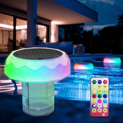 Lampe Solaire Flottante de Piscine LED RGB Étanche IP68