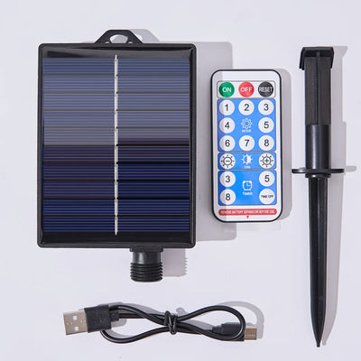 Spot Solaire Extérieur à Planter Inox 8 LED Jardin