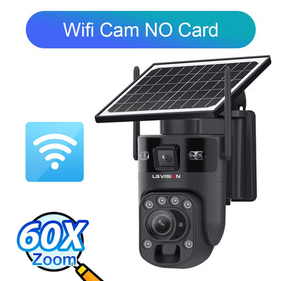 Caméra Solaire 4G Zoom 60X PTZ Extérieure