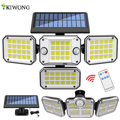 Projecteur Solaire 20W 122 LED Tête Réglable IP65 Extérieur