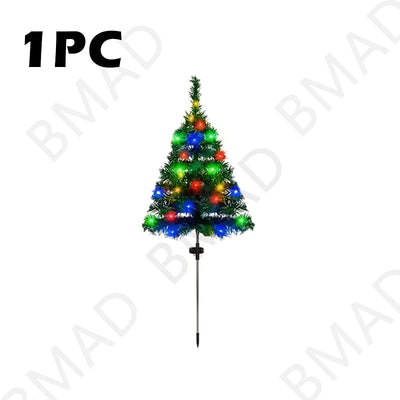 Lampe Solaire Arbre de Noël LED Étanche Jardin et Patio