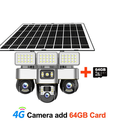 Camera Solaire 4G Triple Objectif PTZ Exterieure