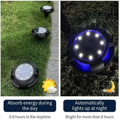 Spot Solaire Encastrable 12 LED Étanche IP65 Jardin Allée