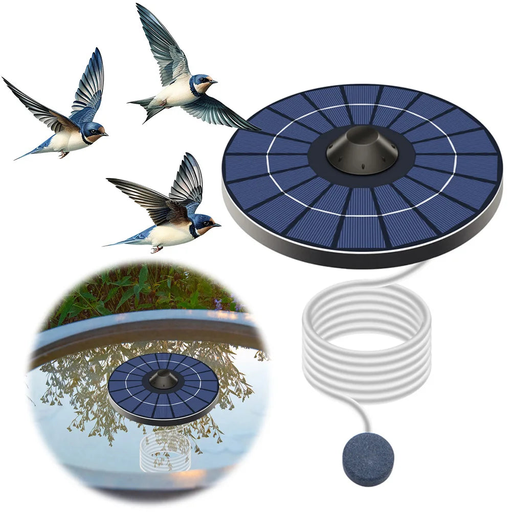 Aérateur Solaire Flottant pour Bassin avec Pierre à Bulles