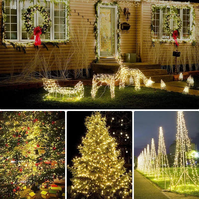 Guirlande Solaire Extérieur Fée Lumineuse 12m 100 LED Noël Halloween