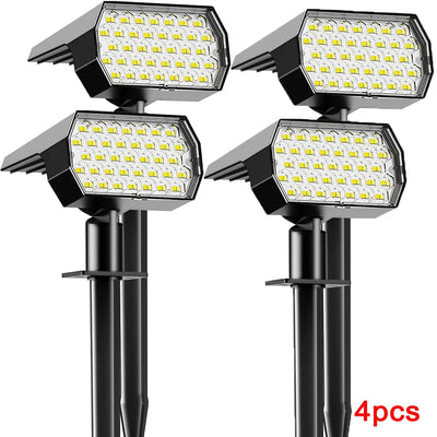 Lampe Solaire Pelouse 74 LED Capteur 3 Couleurs Jardin