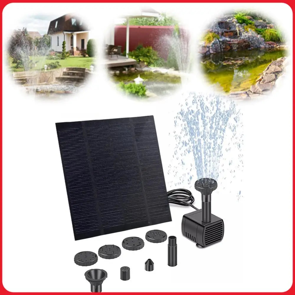 Kit Fontaine Solaire pour Petit Bassin avec Buses Interchangeables