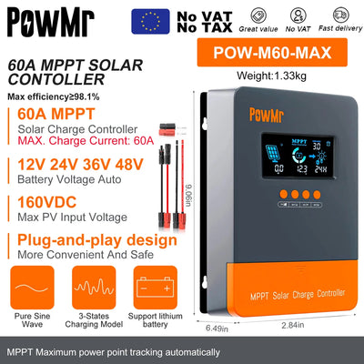 Régulateur de Charge Solaire MPPT PWM - vue 8