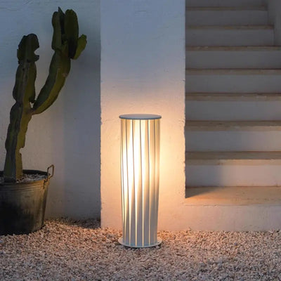 Lampe Solaire de Colonne sur Pied d'Extérieur