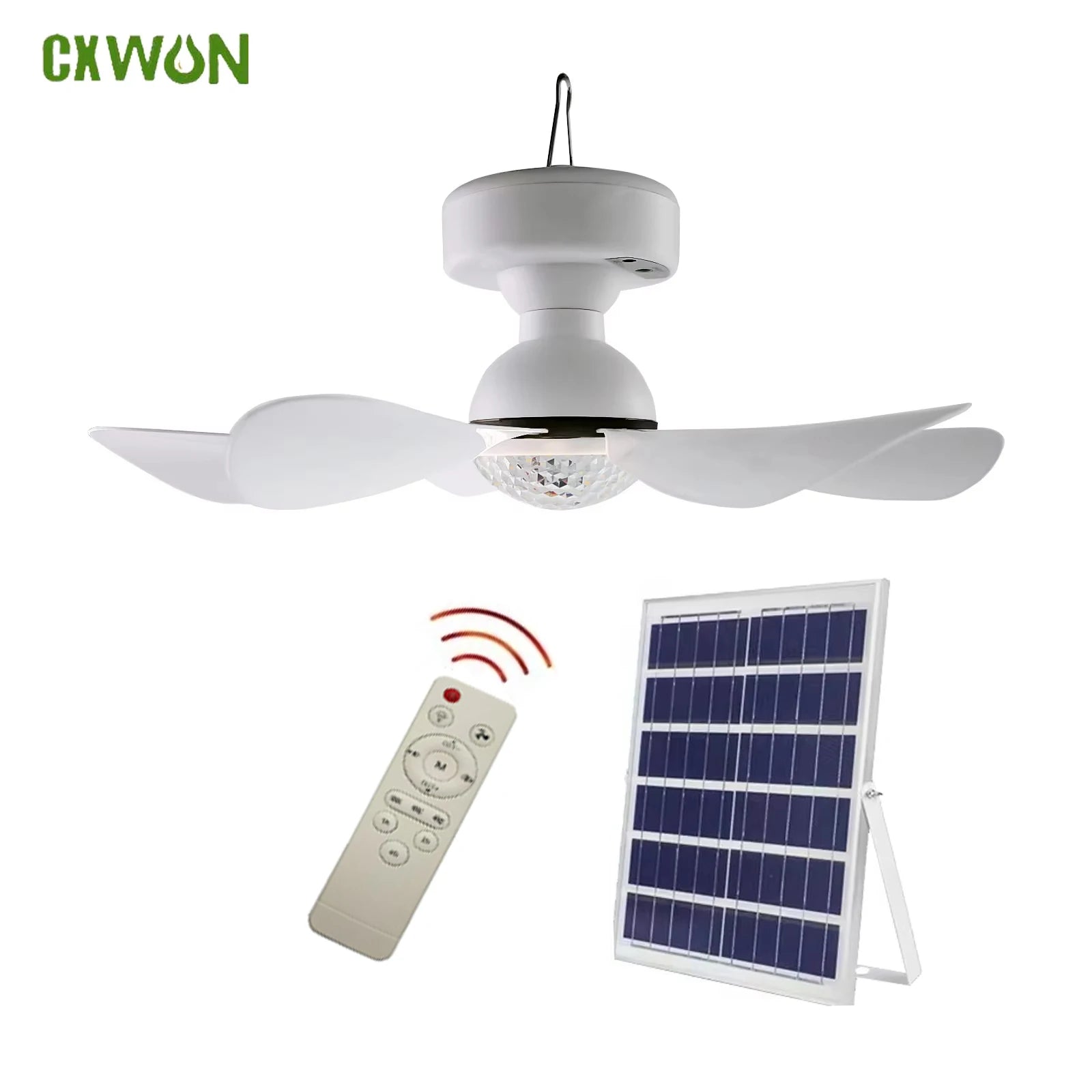 Ventilateur Solaire de Plafond avec Éclairage LED