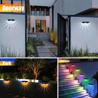 Lampe Solaire Pont Escalier LED Étanche Patio Jardin Clôture