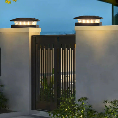 Lampe Solaire Poteau Clôture 4x4 Chapeau LED 2 Couleurs