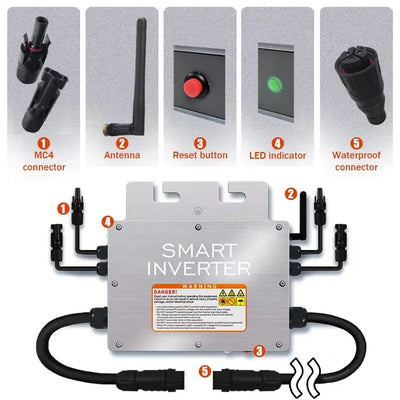 Micro-Onduleur Solaire 600-1000W Réseau WIFI