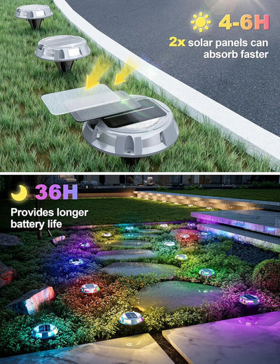 Spot Solaire à Planter RGB Étanche IP68 Aluminium Jardin