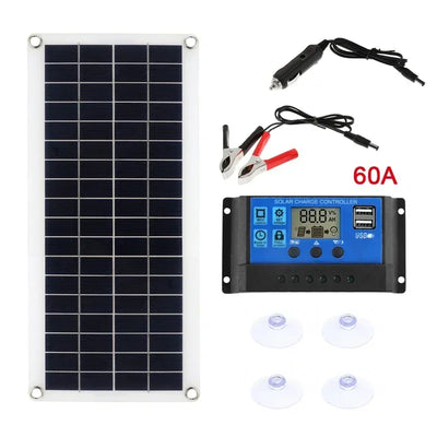 Panneau Solaire 12V Monocristallin avec Contrôleur