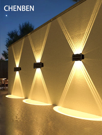 Applique Solaire Murale LED Étanche Balcon Cour Jardin