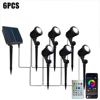 Projecteur Solaire RGB LED Étanche IP65 Jardin Application