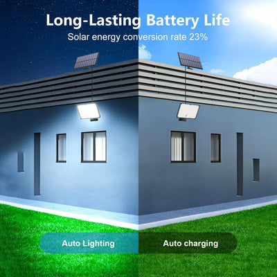 Applique Murale Solaire Extérieur 400 LED avec Télécommande