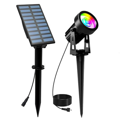 Projecteur Solaire RGB Arbre Couleur Changeante Mur Jardin