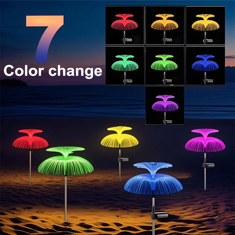 Lampe Solaire Méduse Multicolore de Jardin