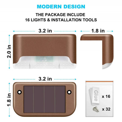 Lampe Solaire Escalier Extérieur LED Multicolore Étanche