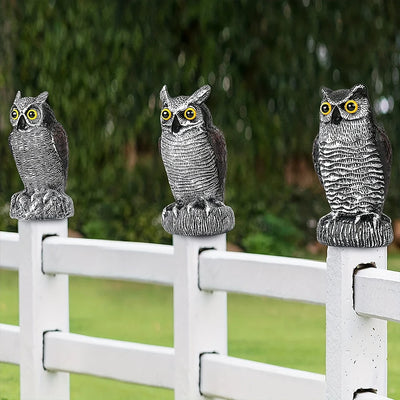 Effaroucheur Solaire Hibou à Yeux Clignotants et Son