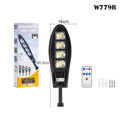 Lampadaire Solaire Détecteur de Mouvement Extérieur 180°, jusqu'à 168 LED