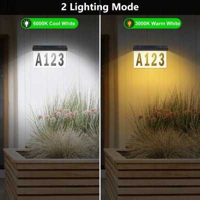 Applique Murale Solaire LED Numéro de Maison Étanche Jardin