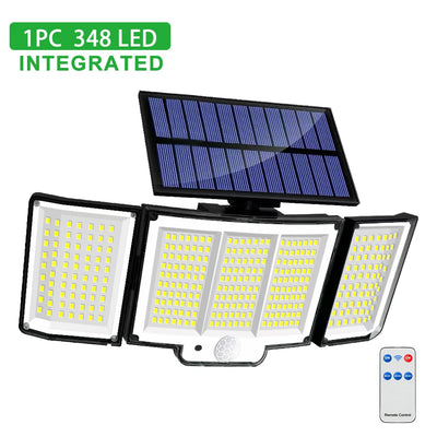 Projecteur Solaire 3 Têtes Détecteur Mouvement Étanche Jardin